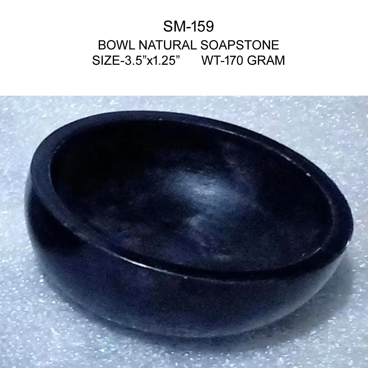 BOWL BLACK SOAPSTONE